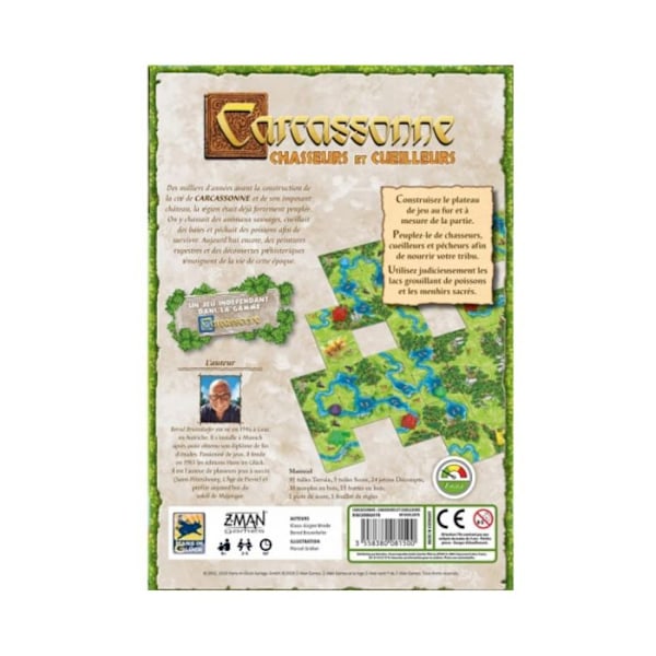 Brädspel - ASMODEE - Carcassonne: Hunters and Gatherers - Blå - Flerfärgad - Blandat Flerfärgad