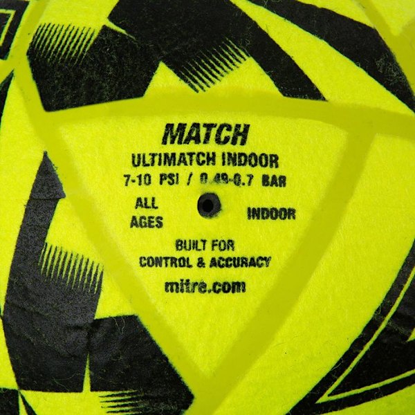 Mitre Ultimatch inomhusfotboll gul/svart 5