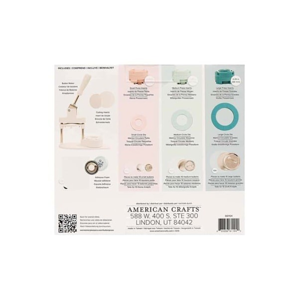 Accessoarer tillverkade hemma - delar tillverkade hemma We R Memory Keepers - 661104 - ton Press Bundel, vit