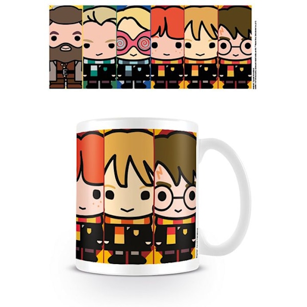 Mugg - HARRY POTTER - Kawaii Witches and Wizards - 300 ml - Vit - Tål diskmaskin Flerfärgad