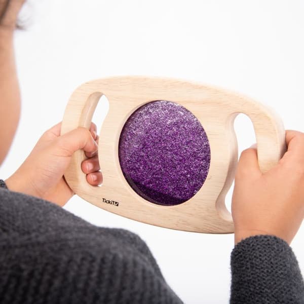 TickiT EASY HOLD GLITTER PANEL LILA Beige och lila
