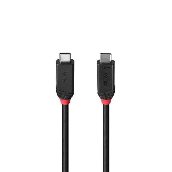 USB 4-kabel - LINDY - 2 m - 40 Gbit/s - 240 W - Typ C - Svart