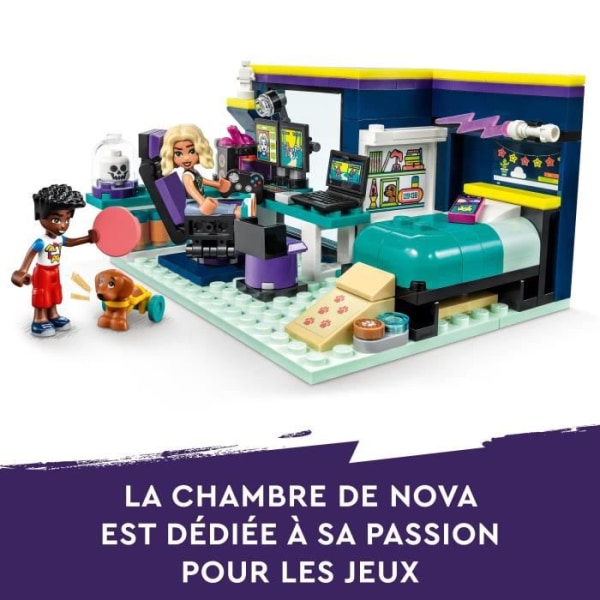 LEGO® Friends 41755 Novas sovrum, leksak med speltema, med minidocka
