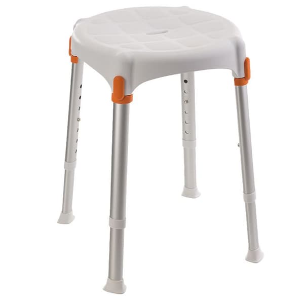 Rund duschstol Capri - Vit