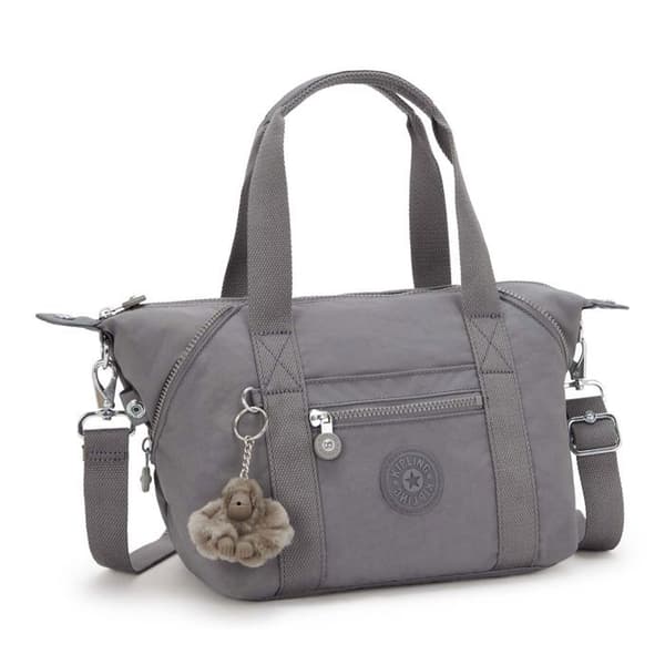 Kipling Basic Eyes Wide Open Art Mini Handbag — handväska grå Inviting Grey 35×22×18 cm grå