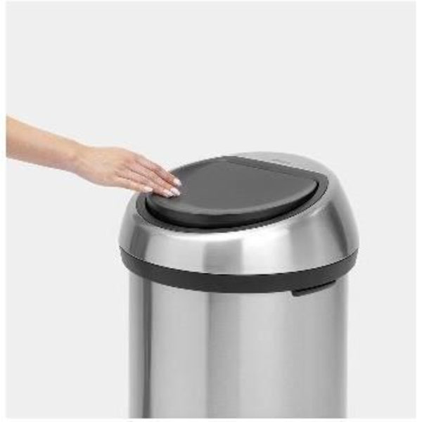 BRABANTIA Touch Bin - 60 L - Fingeravtrycksskydd i matt stål Fingeravtryckssäker i matt stål