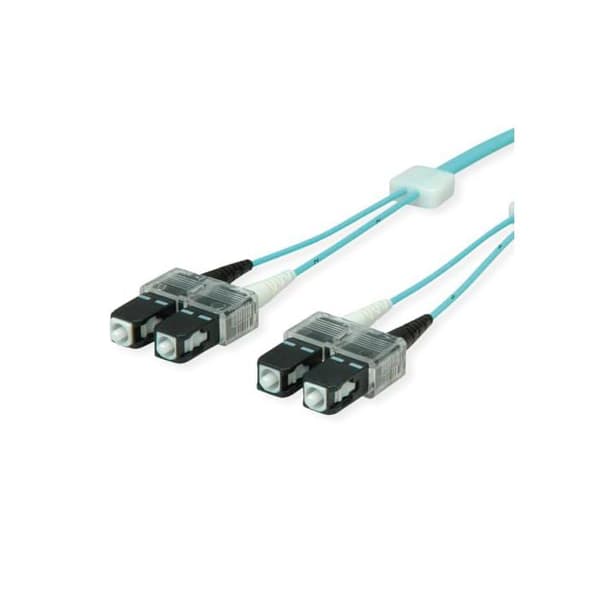 Fiberkabel - EasyLan - 2 m - Turkos - Duplex 50/125µm OM3 - Maximal datasäkerhet Turkos