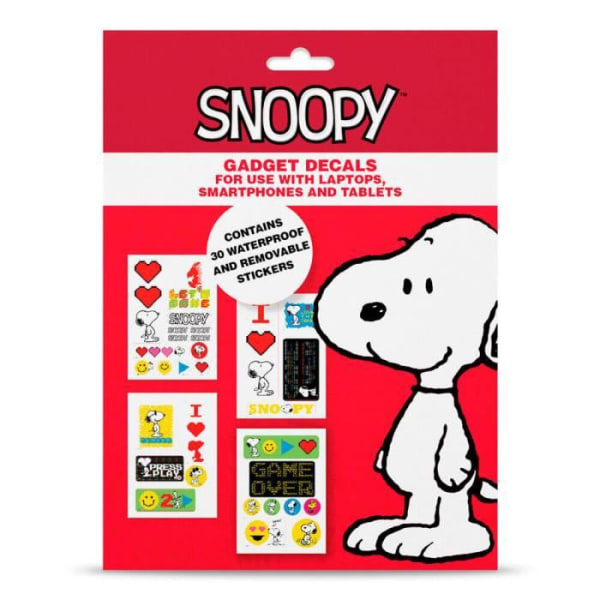 Gadget Decals Snoopy, klistermärken passar för olika typer av ytor. De är vattentäta och återanvändbara.
