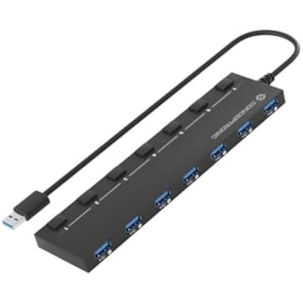 CONCEPTRONIC HUBBIES19BP 7 Port USB 3.0 Hub - Individuell strömbrytare