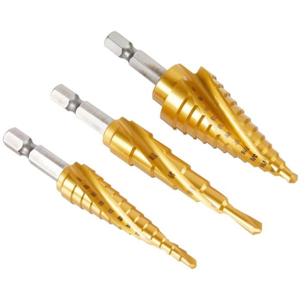 Foret - meche Denali - DB-006 - Märke - Set med 3 stegade borr, 3 - 13 mm, 5 - 13 mm, 5 - 22 mm