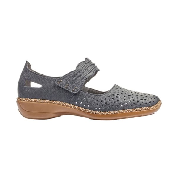 Sandaler - RIEKER - 41399-14 - Blå - Läder - Platt Klack Blå 39