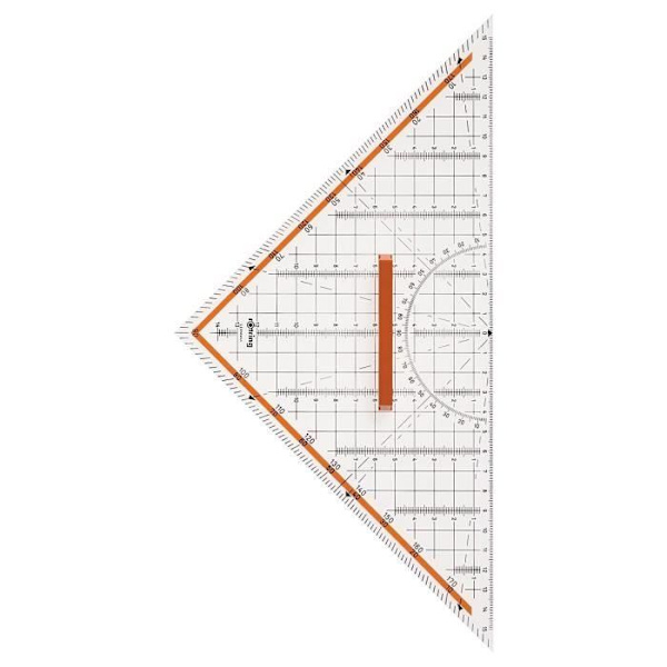 rOtring Centro proffset fyrkantig, gradskiva 180°/1°, hypotenusa 32 cm