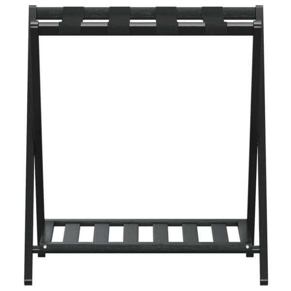 Svart bagagehållare 68x38x58 cm bambu Svart