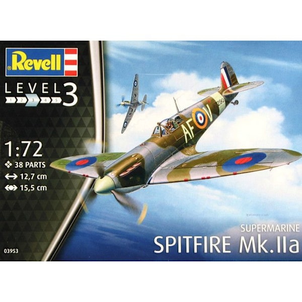 Modellflygplan: Spitfire Mk.IIa Matt antracitgrå, Matt gul, Matt US