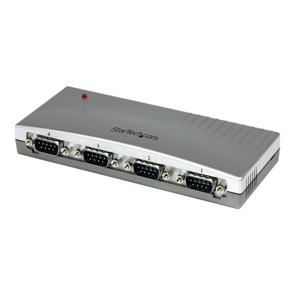 Hub serie RS232 - STARTECH - USB till 4x DB9-adapter - Bussdriven - Kompakt design - PC, Mac