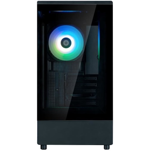 Mini Tower PC-fodral utan strömförsörjning - ZALMAN P10 (svart) - Micro ATX/Mini-ITX - 1x120mm A-RGB - USB-C/3.0/HD Audio - Härdat glas