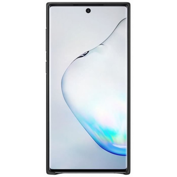 Svart läderfodral Note10 Svart