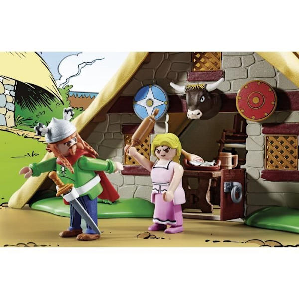 PLAYMOBIL 70932 Asterix, Abraracourcix hydda, Karaktärer, 110 stycken, Från 5 år Flerfärgad