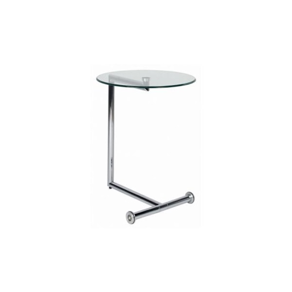 Sidobord - KARE - Easy Living - Glasskiva - Blank metall - Grå