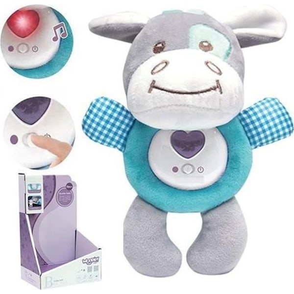 Doudou Woopie - 42653 - Interaktiv plysåse för baby, ljud och ljus, åsnedrömmer