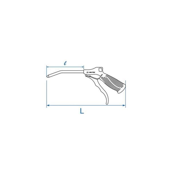 Pneumatisk blåspistol 650 x 500 mm
