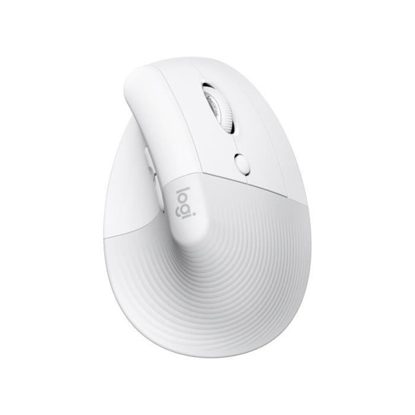 Logitech Lift Mouse för Mac trådlös vertikal ergonomisk mus, Bluetooth Vit