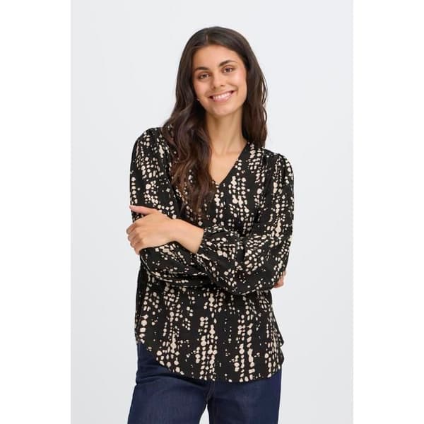 Blus Frankrike Ariana 4 svart dropp S
