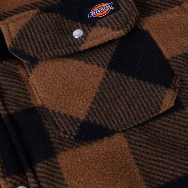 Dickies PORTLAND - Kaki / Svart quiltad skjorta Kaki XXL