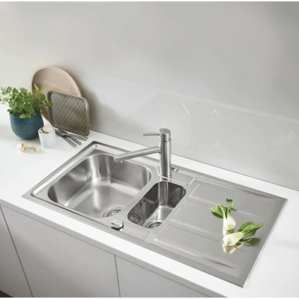 Concetto diskblandare 31128DC1 - GROHE - Medium svängbar gjuten pip - 140° rotation - Supersteel Supersteel