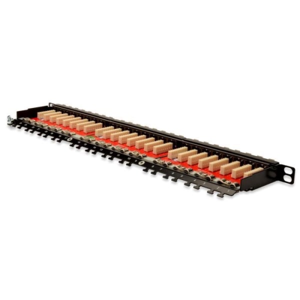 Patchpanel 24 portar CAT 6a Class EA Shielded 0.5U Black - DIGITUS