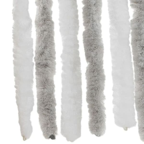 Ljusgrå och vit flugskydds gardin 56x185 cm chenille ljusgrå och vit