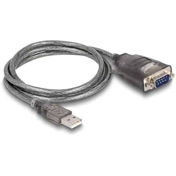 Kabelomvandlare USB A till RS-232 - DELOCK - 61400 - Svart - USB-gränssnitt - Kompatibel med mSATA