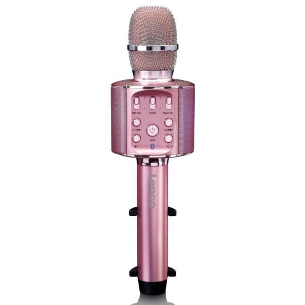 Bluetooth-mikrofon för karaoke med högtalare och belysning Lenco BMC-090PK Rosa