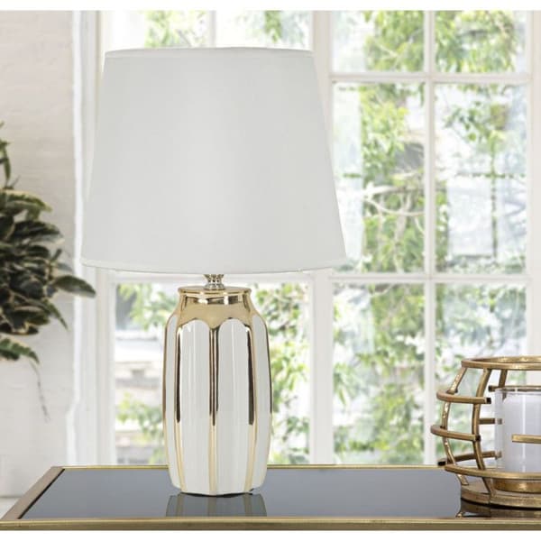 Bordslampa Mauro Ferretti Cassy vit/guld