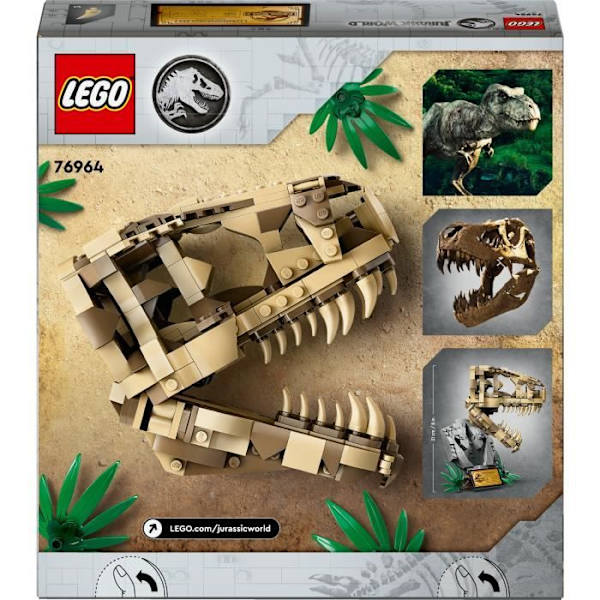 LEGO® 76964 Jurassic World Dinosauriefossiler: T. Rex skalle, Dino Toy, Inredning för barnrum Flerfärgad