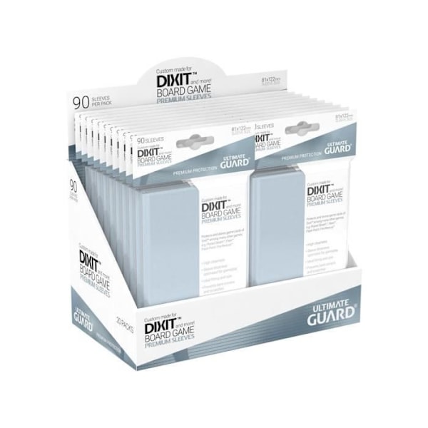 Paket med 90 Ultimate Guard Premium Soft Sleeves för Dixit-brädspel