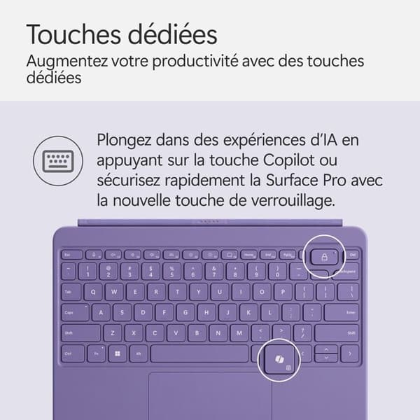 Tangentbord för Microsoft Surface Pro 12 tum - Lila