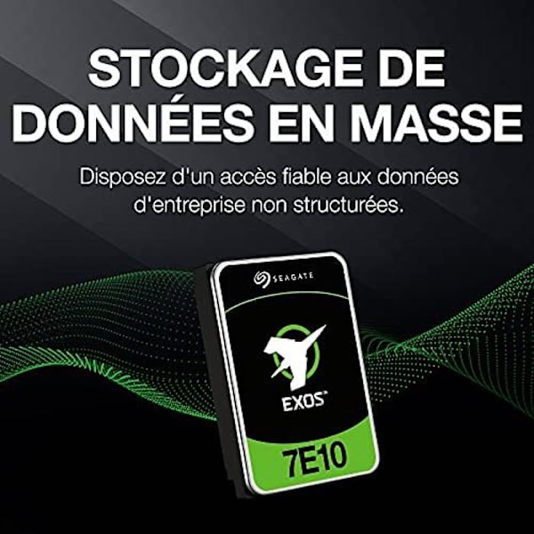 SEAGATE Exos 7E10 2 TB intern hårddisk - SAS 12 Gbit/s 3,5" 7200 RPM 256 MB Cache