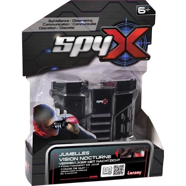 Spy X - Night Vision-kikare - Spionleksaker & tillbehör - Spionset för barn - Från 6 år - Lansay Svart