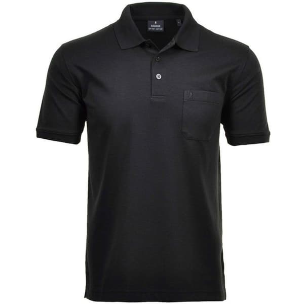 Ragman Herrpolo - ,,Softknit-Polo Svart S