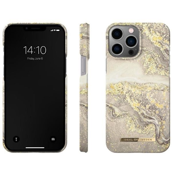 Coque Mode för iPhone 13 Pro Max - Sparkle Greige Marmor iDeal of Sweden Flerfärgad