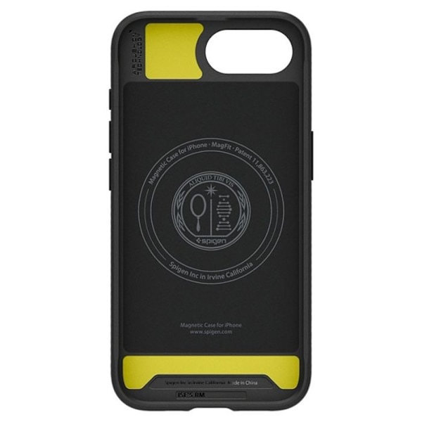 Coque för iPhone 16e - Spigen Rugged Armor MagSafe - Mat svart svart