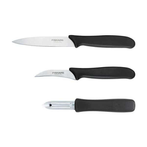 Fiskars - 1065600 - ENSEMBLE DE 3 COUTEAUX FÖR LAGNING AV GRÖNSAKER ESSENTIELLAR