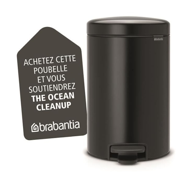 BRABANTIA NewIcon Pedalbehållare - 12L - Matt svart Matte svart