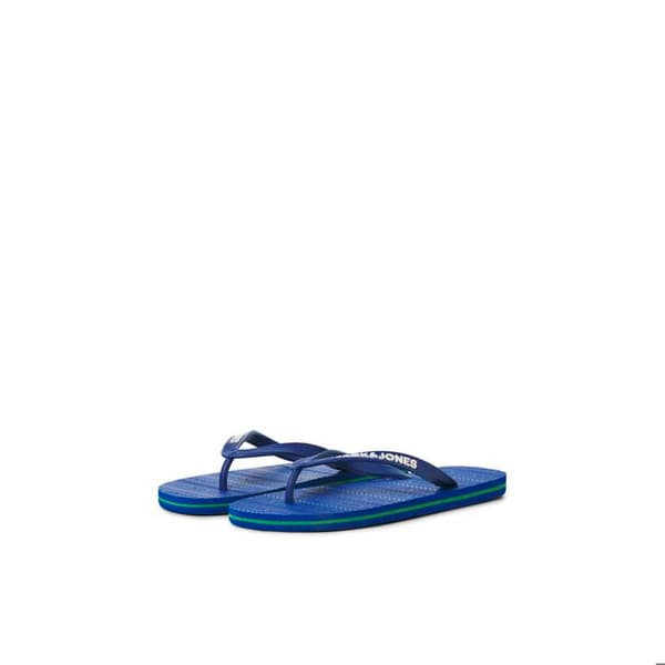Tongs Jack & Jones Basic LN blå - gummi, gummisula, avslappnad stil blå kvarts 44/45