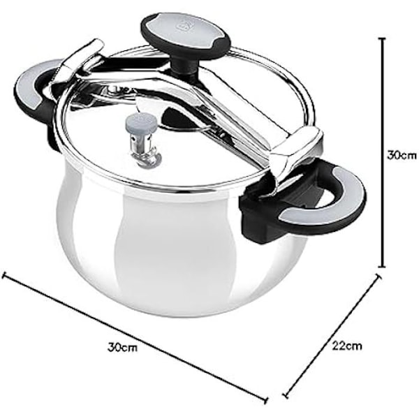 Tryckkokare - BRA - New Star - 6 L - 18/10 Rostfritt stål - Alla värmekällor inklusive induktion Silver