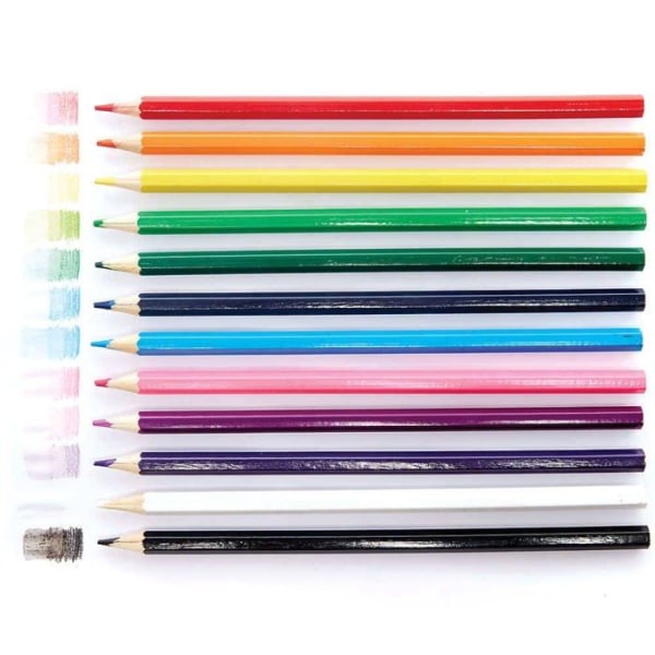 Färgpenna - Baker Ross oljig krita - FC863 - Akvarellpennor - Kartong med 24 st, barnteckning ()