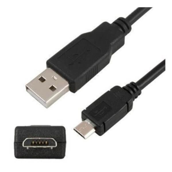 Universell MicroUSB datakabel svart