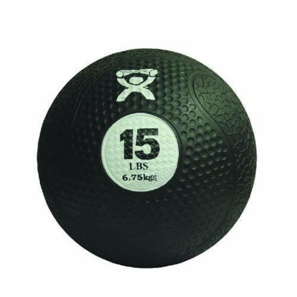 Cando Black Rubber Medicine Ball 6,8 kg - 3B SCIENTIFIC - Fitness - Vikt att lyfta 8 kg - Vuxen Svart