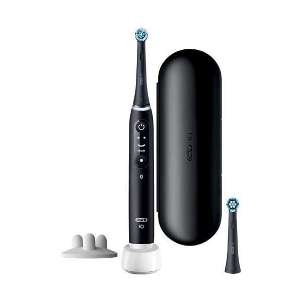 Oral-B iO 6 svart elektrisk tandborste - 3 borsthuvuden - 5 borstlägen - Integrerad timer Svart